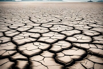 cracked earth in the desert