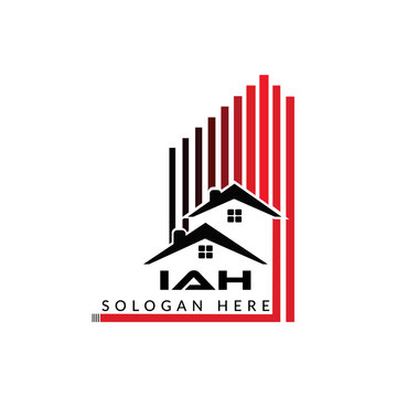 Letter IAH building vector, IAH initial construction. IAH real estate. IAH home letter logo design, IAH real estate Logo ,IAH Style home logo
