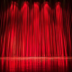 theater stage red curtains