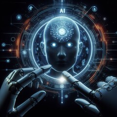 The future with AI, depicted in a dark theme