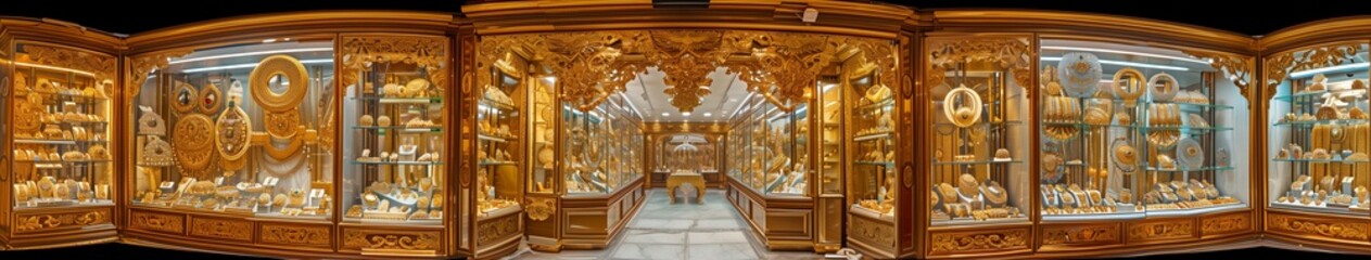 Elegant Jewelry Store with Stunning Displays and Diverse Selection