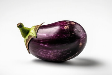 Fresh eggplant on white background