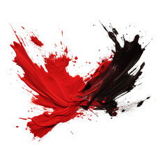 Versus sign made with red and black hard brush strokes on an isolated background