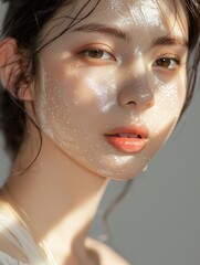 After the masks have been removed, they apply moisturizer, leaving their skin feeling soft and rejuvenated 8K , high-resolution, ultra HD,up32K HD