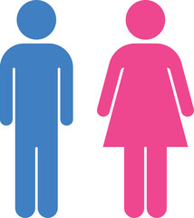 Vector illustration silhouette of male female gender