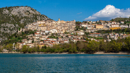 Scenic view in the village of Barrea, province of L'Aquila in the Abruzzo region of Italy. - 790248701