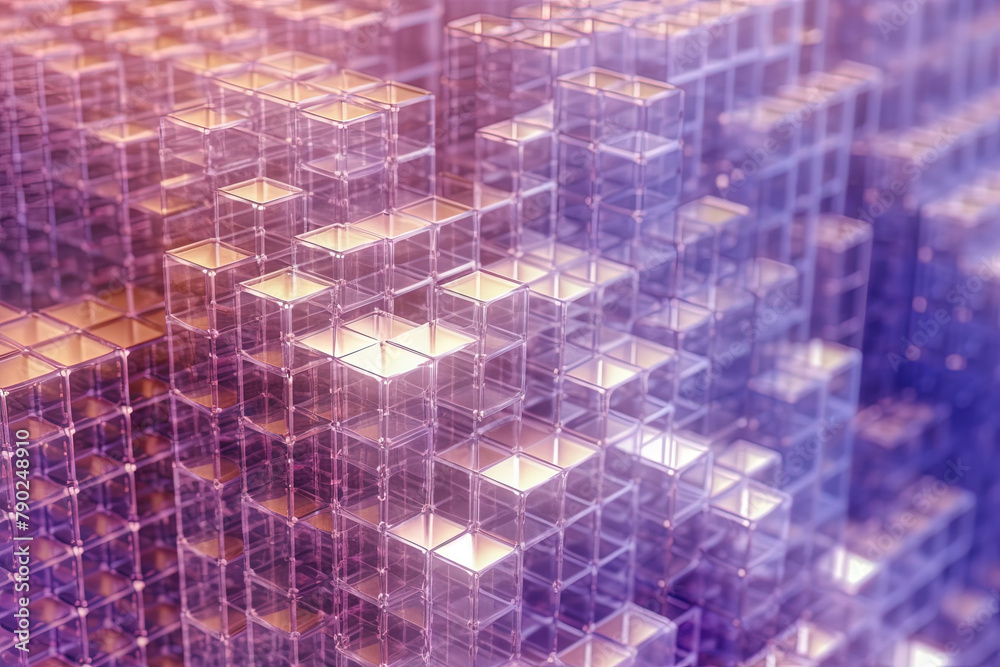 Poster Abstract background with structure of cubes. Colorful cubes texture for technology backdrop.
