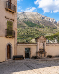 Scenic view in the village of Barrea, province of L'Aquila in the Abruzzo region of Italy. - 790249192