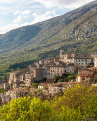 Scenic view in the village of Barrea, province of L'Aquila in the Abruzzo region of Italy. - 790249300