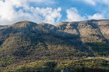 Scenic view in the village of Barrea, province of L'Aquila in the Abruzzo region of Italy. - 790249311