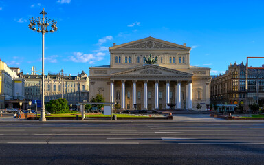 View of Moscow Bolshoi Theatre (Grand Theatre) Moscow, Russia. Moscow architecture and landmark - 790254375