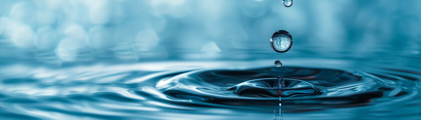 Abstract pure water drop cosmetic concept for background banner style