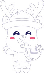 cocktail coloring page for kids