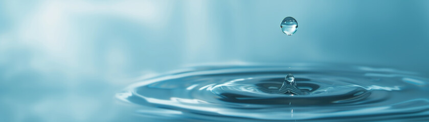 Abstract pure water drop cosmetic concept for background banner style