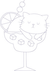 cocktail coloring page for kids