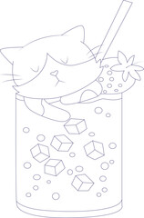 cocktail coloring page for kids