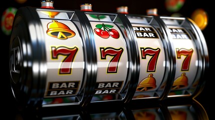 a slot machine with sevens