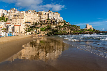 Beautiful late afternoon view in the village of Sperlonga, Lazio region of Italy. - 790258747