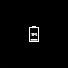 Low Battery logo icon isolated on dark background
