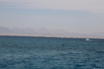 Obraz premium red sea, seascape, skyscape and mountains