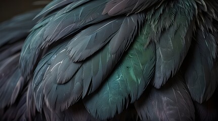 feather pigeon macro photo texture or background .Generative AI