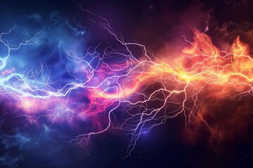 Abstract Blast Excitement Explosion Lightning Bolt, blast background, background, colorful background, light blast background