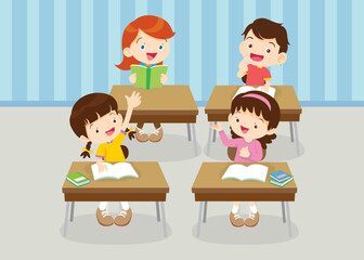 students and teacher in classroom