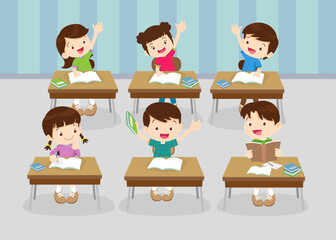 students and teacher in classroom