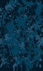 Blue grunge style background. Vector texture of paint, streaks, blotches