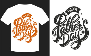 Vector  Happy Father's day typography t-shirt design.