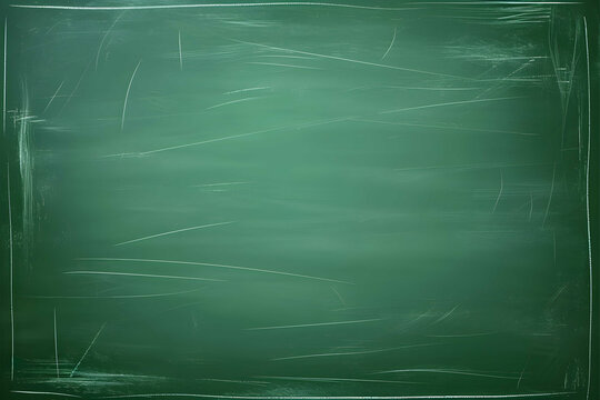 Texture of chalk on green blackboard or chalkboard background. School education board
