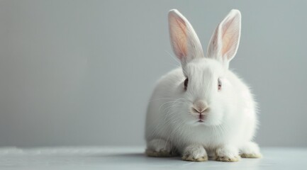 White Rabbit Sitting on Top of a Table