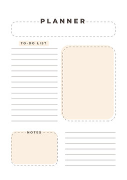 Cute planner templates. Weekly, monthly and yearly planners. To do list, goal planner and habit tracker pages design. Month organizer scrapbook schedule isolated vector 
