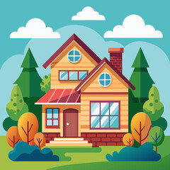 Fototapeta premium illustration of house