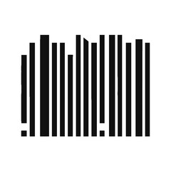 Barcode Vector Icon Illustration on a transparent background, Barcode Icon