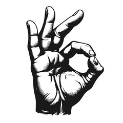 Hand gesture vector illustration isolated on white background