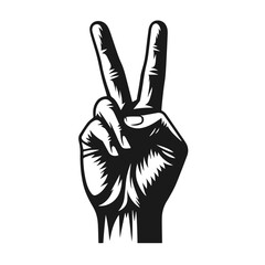 Hand gesture vector illustration isolated on white background