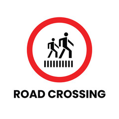 Fototapeta premium Pedestrian on zebra crossing icon