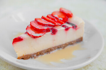 Pastel de queso con Fresas