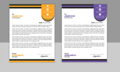 Modern Letterhead design template.
