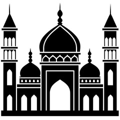 masjid or taj mahal vector illustration