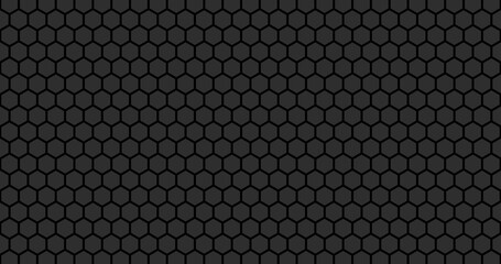Seamless Geometric Hexagonal Pattern for Background or Wallpaper Design in Black abd grey