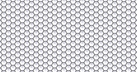 Seamless Geometric Hexagonal Pattern for Background or Wallpaper Design in Black and White
