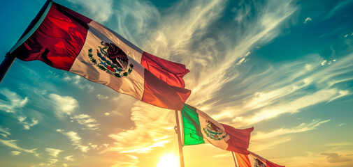 The Mexican flag 