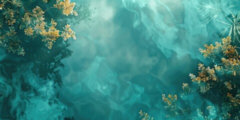 Fototapeta na wymiar Nature's Serenity: Turquoise Tones