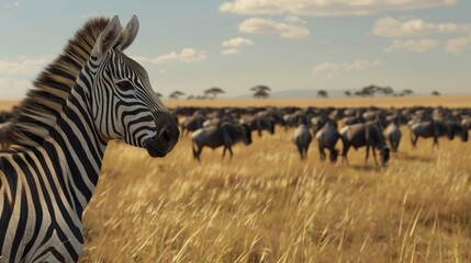 zebras in the savannah