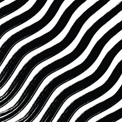 Fototapeta na wymiar Linear Waves: Black Lines on White Background
