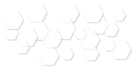 Abstract white background with hexagon and hexagonal background. Luxury white pattern with hexagons. abstract 3d hexagonal background with shadow. 3D futuristic abstract honeycomb mosaic background.