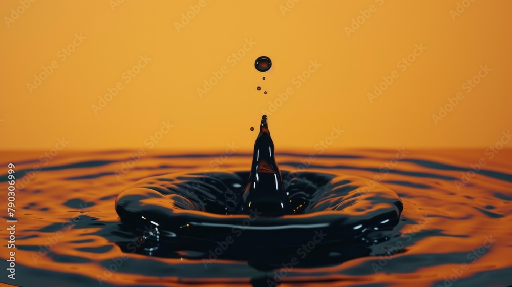 Aufkleber a single drop falling in water, 3 d rendering