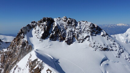 Blick vom Nordend zur Dofourspitze 4633m